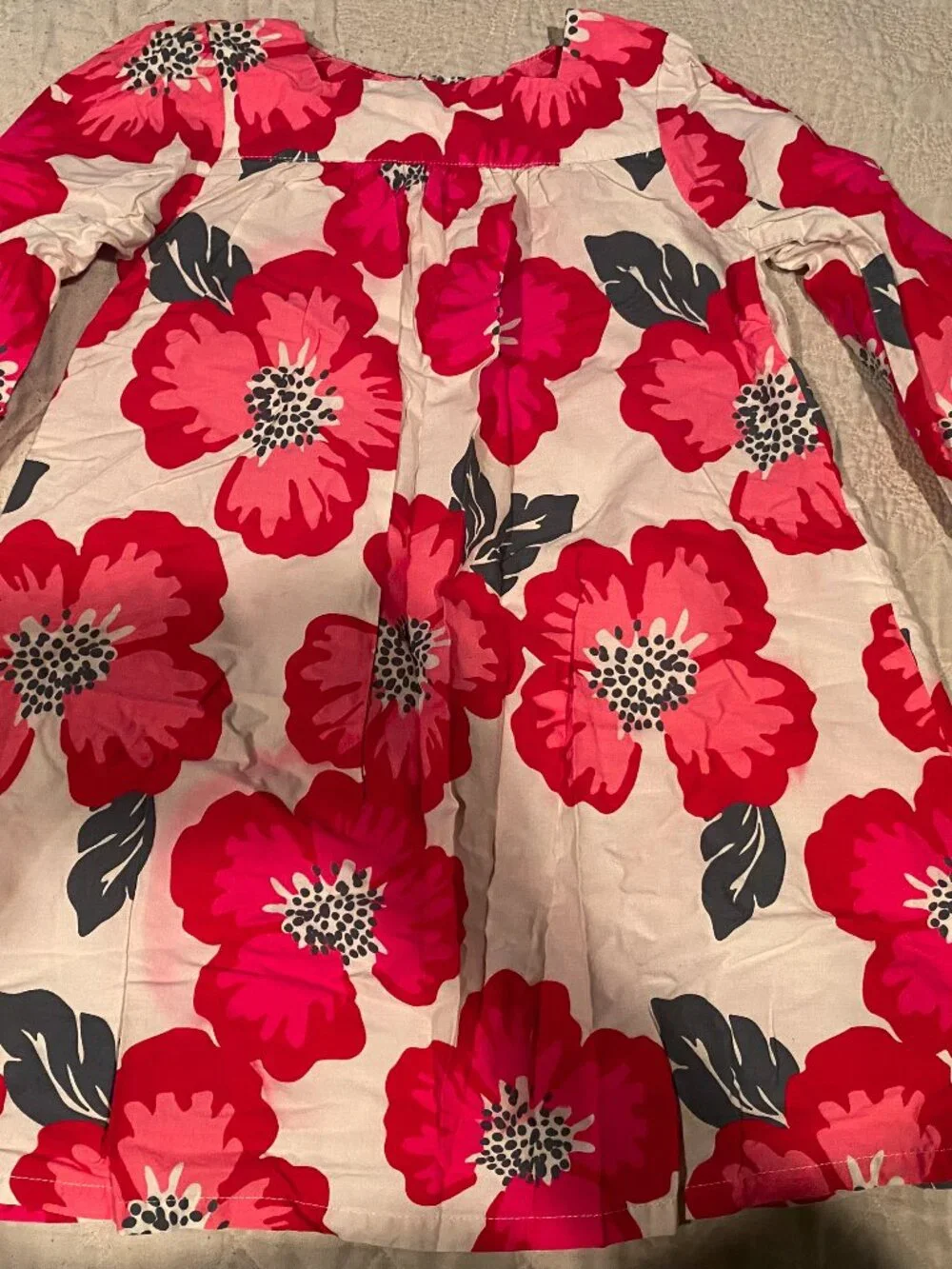 OshKoshB'Gosh-size-5-Girls Cotton Floral Dress-buttons down back-great condition - Picture 1 of 11